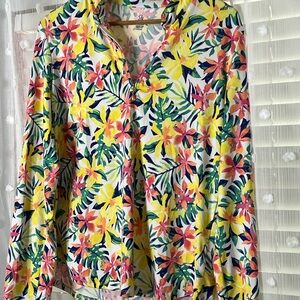 🌟3 for $25🌟 E18 Emerald Women’s Long Sleeve Floral Blouse - Multicolor SZ L